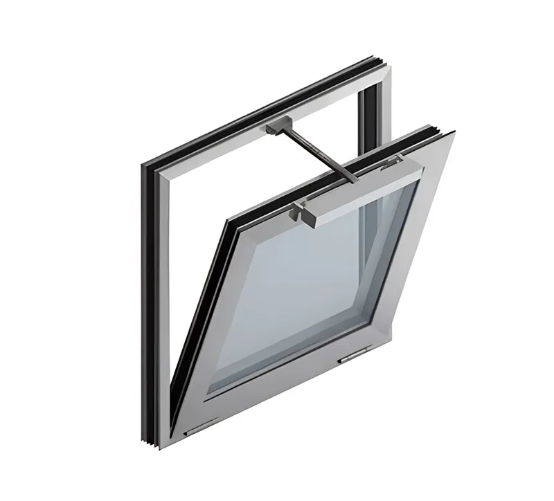 PROMOST aluminium smoke-vent window with an actuator